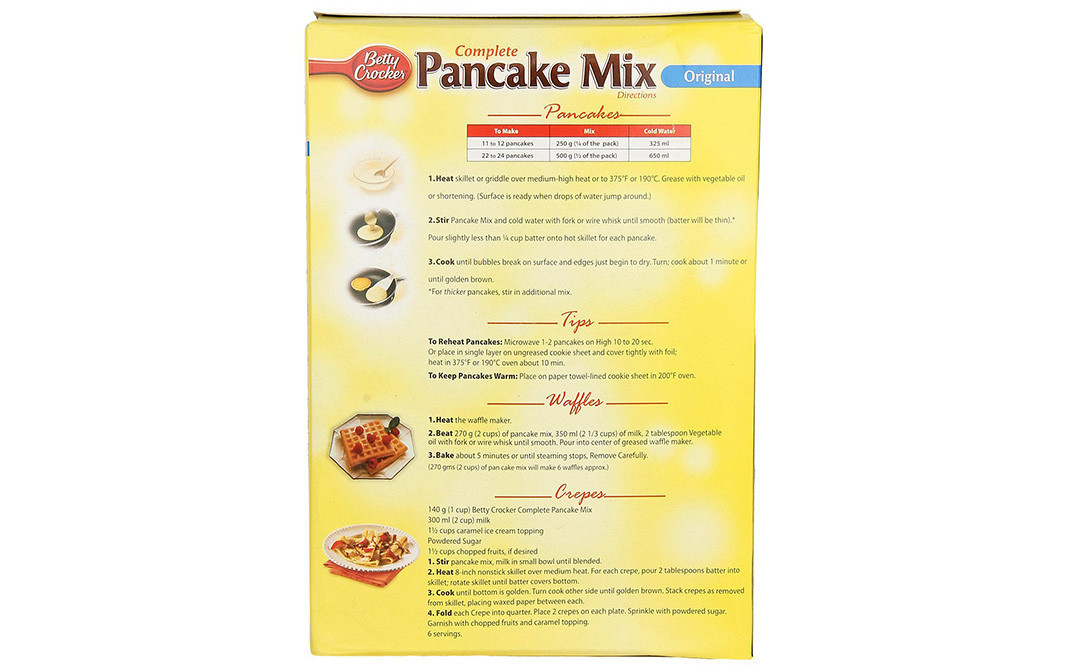 Betty Crocker Complete Pancake Mix, Original   Box  1 kilogram